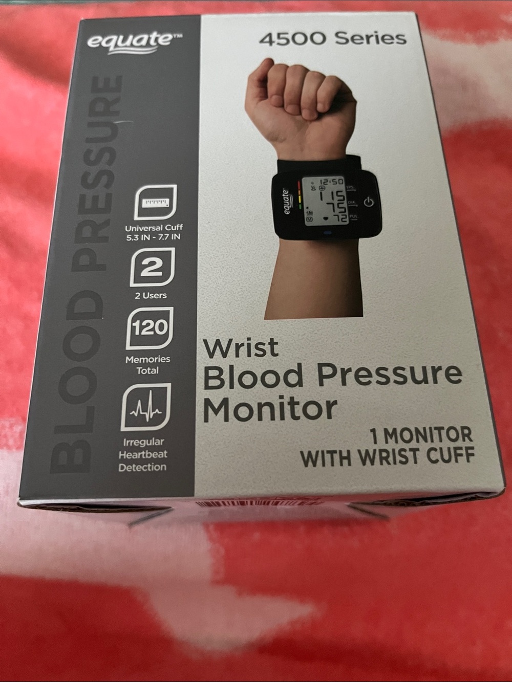 equate 4500 Series Wrist Blood Pressure Monitor - Black